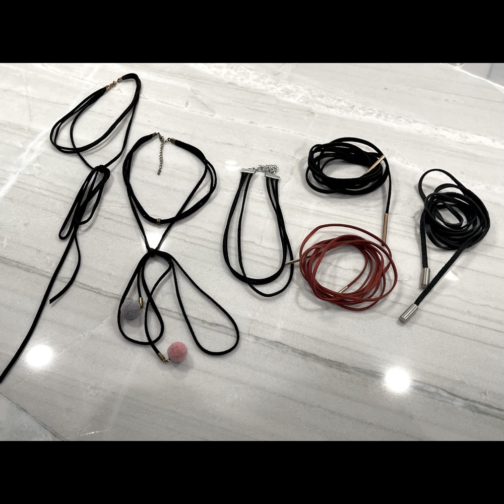 Velvet string chokers